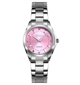 Часы наручные Skmei женские кварцевые 1620silver-pink