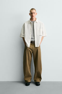 CAMISA RELAXED FIT ESTAMPADO GOLF / Blanco