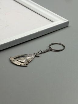 Цена за 12 шт. Брелок металл, эмаль "Парусник" 5х4х0,1 см