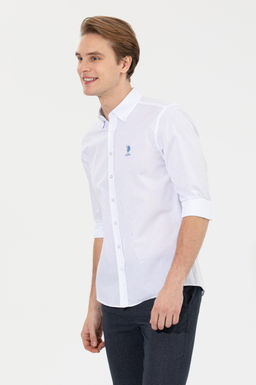 U. S. Polo Assn / Мужская белая рубашка с длинным рукавом - U.s. polo assn фото 4