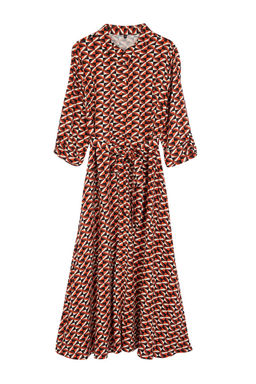 Cok Renkli Geometrik Desenli Dokuma Gomlek Elbise TWOSS24EL01113 - Trendyolmilla фото 6