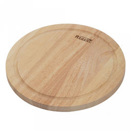 Доска разделочная деревянная "Bosco" д24см, h1,5см, круглая, дерево Гевея, "Regent" (Китай)