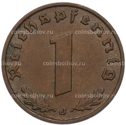 Монета 1 рейхспфенниг 1938 года J Германия