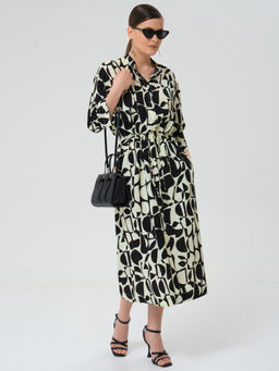 Платье из вискозы с принтом