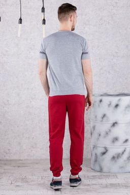 Брюки спортивные 
 3.MM116B-бордовый