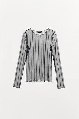 EMBROIDERED TULLE T-SHIRT - Zara фото 6