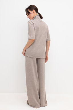 ЕВ 444/ш/бежевый меланж брюки жен