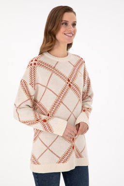 Женский кремовый меланжевый свитер Дополнительная скидка 11% в корзине - U.s. polo assn фото 8