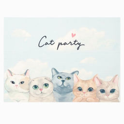 Салфетка на стол Доляна "Cat party" ПВХ 40*29см