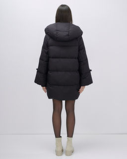 Куртка зимняя женская с большим капюшоном модная черного цвета 7739Ch - Visdeer фото 20