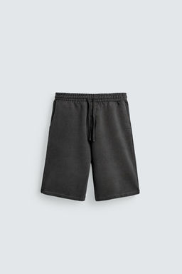 BERMUDA JOGGER RELAXED FIT EFECTO LAVADO / Antracita oscuro