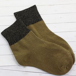 Детские носки 3-5 лет 15-18 см С люрексом Коричневые - Krumpy фото 2