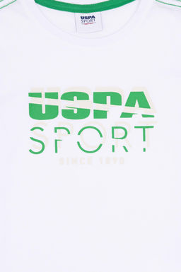 Белая футболка с круглым вырезом для мальчиков - U.s. polo assn фото 3