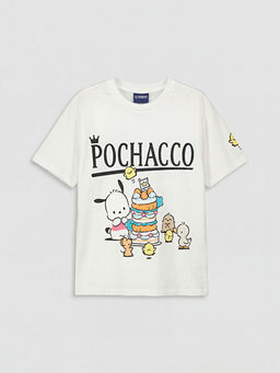 Bisiklet Yaka Pochacco Bask?l? K?z ?ocuk Ti??rt