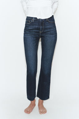 JEANS TRF CROPPED FLARE TIRO ALTO / Marino - Zara фото 11