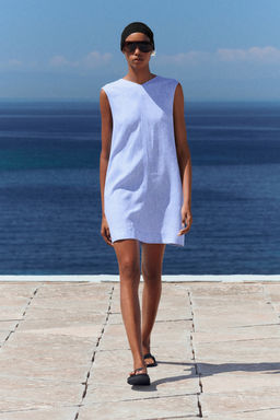 VESTIDO CORTO DE LINO CON ESPALDA DESCUBIERTA - H&m фото 3