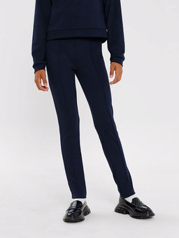 Однотонные легинсы в темно-синем цвете для девочек - Mark formelle фото 2