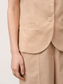 Жилет из льна 7011892 золото