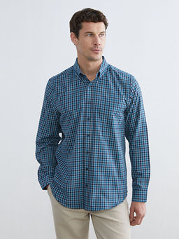 Regular Fit Ekose Gabardin Erkek G?mlek