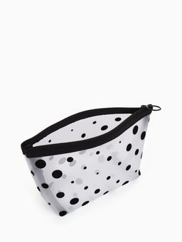 Косметичка дор Горох, сетка 17*6,5*13,5, отд на молнии, белый