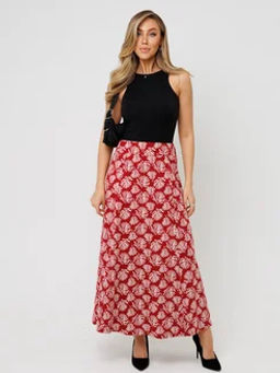 Юбка женская Ю-15 (кулирка) Бордовый веер - Elenatex фото 51