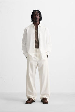 COTTON-HEMP CHINO TROUSERS