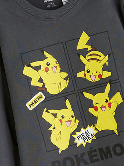 Bisiklet Yaka Pikachu Bask?l? Erkek ?ocuk Ti??rt 2li