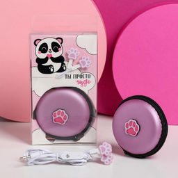 Набор наушники вакуумные с гарнитурой и чехол Ты просто чудо