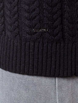 Джемпер фактурной вязки из хлопка с кашемиром - Vilatte фото 3