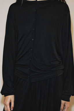 CHAQUETA FLUIDA BOTONES / Negro - Zara фото 4