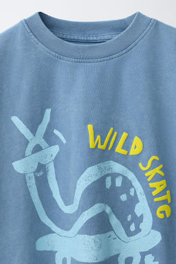 CAMISETA ESTAMPADO SKATE / Azul - Zara фото 3
