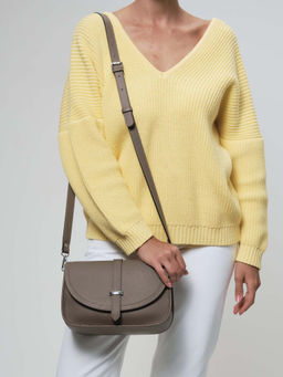 Кожаная сумка Suzy DBR 31110 таупе  фото 5