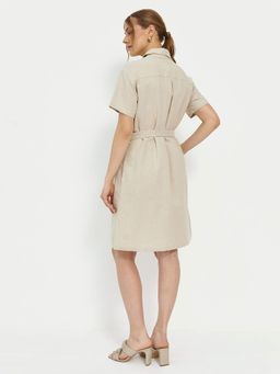 из 100% льна премиального качества. Платье Лион бежевое - Vals фото 3