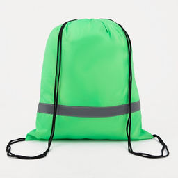 Мешок для обуви на шнурке, «ЗФТС», светоотражающая полоса, цвет зелёный