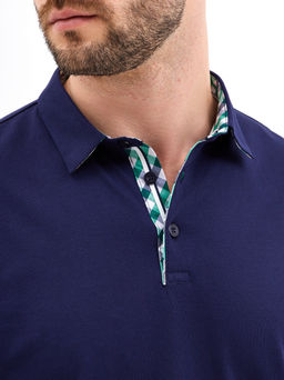 Джемпер мужской с воротником поло короткий рукав GREG G144-PO124T-SA5105 (синий) фото 2