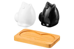 Набор д/специй 2 пр. 10,5*6,5*6,5 см Котики на деревянной подставке - Elan gallery фото 8