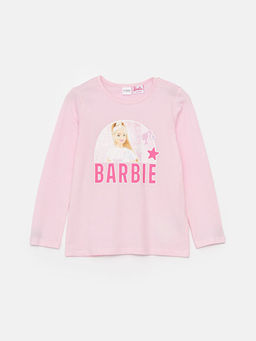 Bisiklet Yaka Barbie Bask?l? Uzun Kollu K?z ?ocuk Pijama Tak?m? - Waikiki фото 2
