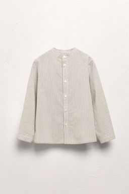 6-10 YEARS / STRIPED STAND COLLAR SHIRT LIMITED EDITION - Zara фото 7