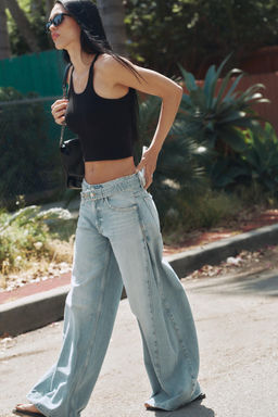 JEANS TRF CINTUR?N TIRO MEDIO / Azul claro - Zara фото 4