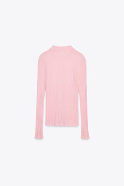 100% WOOL RIBBED POLO NECK JACKET - Zara фото 6