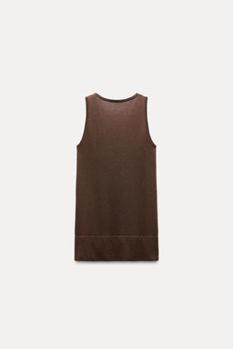 PLAIN KNIT SLEEVELESS TOP - Zara фото 7