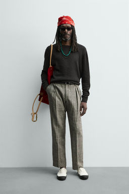 JERSEY REGULAR FIT 100% LINO AARON LEVINE X ZARA / Chocolate