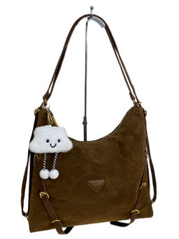 Женская сумка из искусственной замши, цвет коричневый