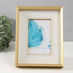 Фоторамка для фото 10×15 см «Аристея», пластик, золотая рама, 3.3×18.3×23.5 см