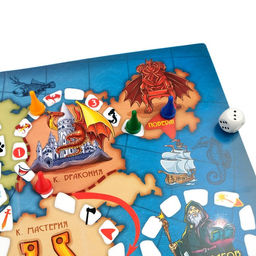 Настольная игра 3 в 1 «Битва за трон дракона»: ходилка, викторина, фанты, 19×28 см