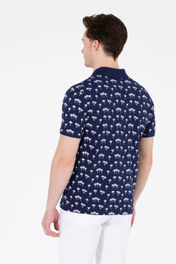 U. S. Polo Assn Мужская темно-синяя футболка с воротником-поло - U.s. polo assn фото 12