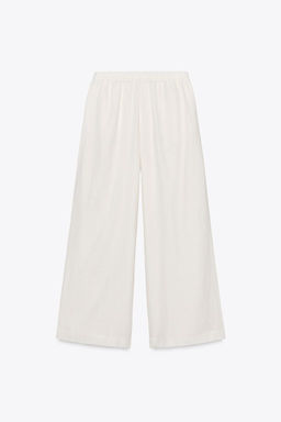 LINEN BLEND TROUSERS - Zara фото 8