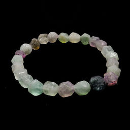 Браслет из камня 6мм с огранкой Флюорит оберег на верность и любовь