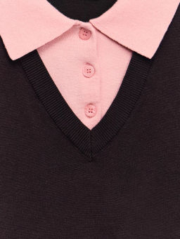 Двухслойный джемпер с вискозой в составе / Zarina