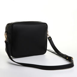 Сумка женская на молнии TEXTURA 22×8×17 см, чёрная